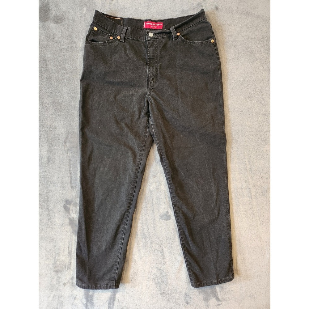 Levi 512 Jeans Womens Size 14 MIS S Black Slim Fit Classic Stretch Tapered Leg‎